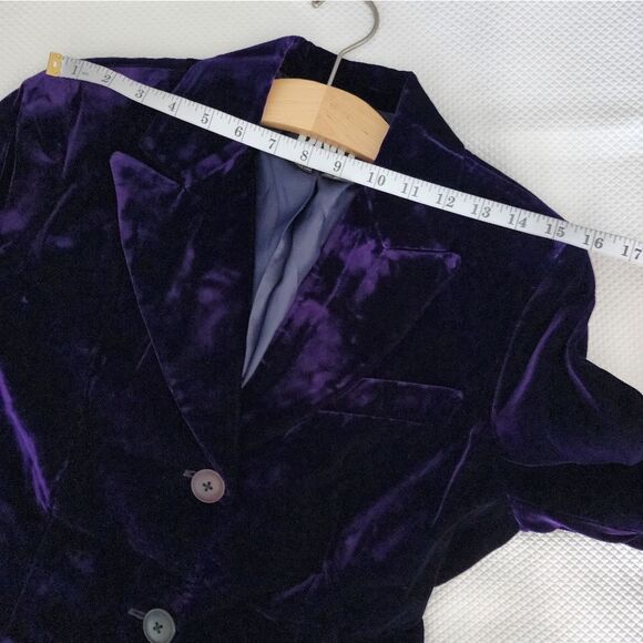 DKNY Women's Purple Velvet Blazer "Model For Reference Only" - Picture 11 of 16